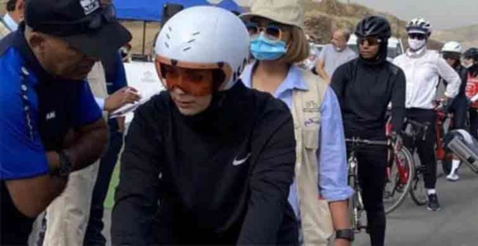 Cycle Race mein Saudi khawateen ki pehli martaba shirkat